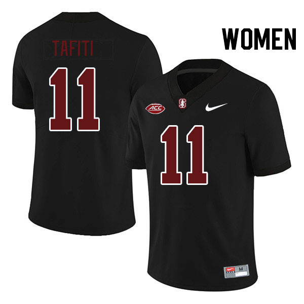 Women #11 Tevarua Tafiti Stanford Cardinal 2024 ACC Conference College Football Jerseys Stitched-Bla